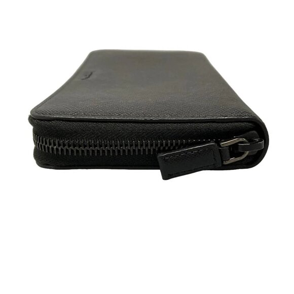 Auth PRADA - Black Saffiano Leather Long Wallet - Picture 9 of 10